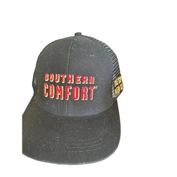Black Southern Comfort Logo Trucker Hat Cap Snapback Spirit of New Orleans - Picture 1 of 3